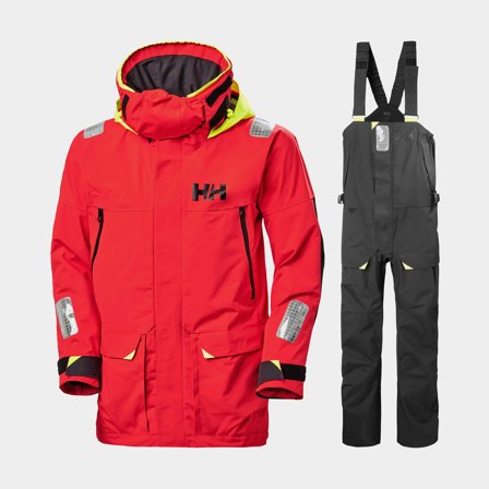 Completo da vela Helly Hansen Skagen Offshore, Alert Red + Ebony, uomo, Large