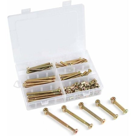 Twin Screw Bolt Bolt Bolt Bolt Bolt Bolt Bolt Bolt Head Pim Mutter för stol för stol 6 mm x 40 mm, 6 mm x 50 mm, 6 mm x 70 mm, 6 mm x 80 mm, 6 mm x 80