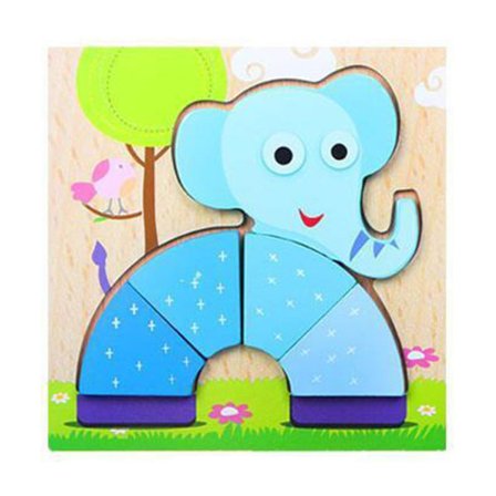 Puinen kuljetusaiheinen palapelisetti taaperoille, 3D-värikäs puinen opetuslelu lahjaksi yli 1-vuotiaille lapsille