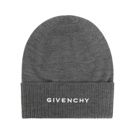 Givenchy, Beanie Grijs, Dames, Maat:ONE Size,wol