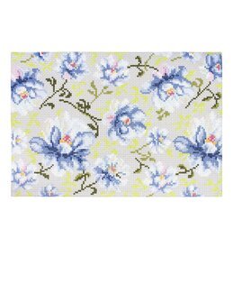 Broderipakke Matte Blå blomster - Orchidea