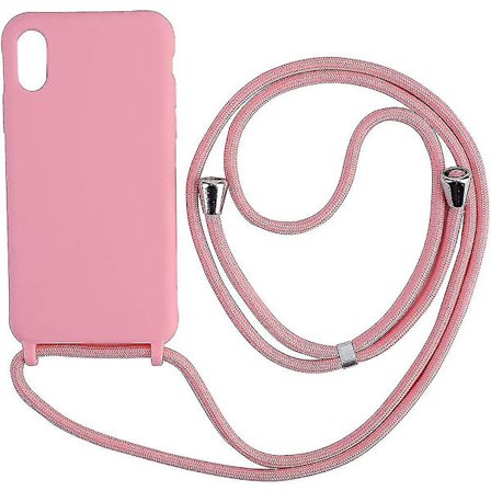 Kompatibel med Iphone Xr-deksel, mobiltelefonkjededeksel, silikonrephalskjede