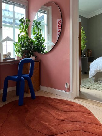 Wol Vloerkleed Barba Roestrood Klein Oeko-Tex