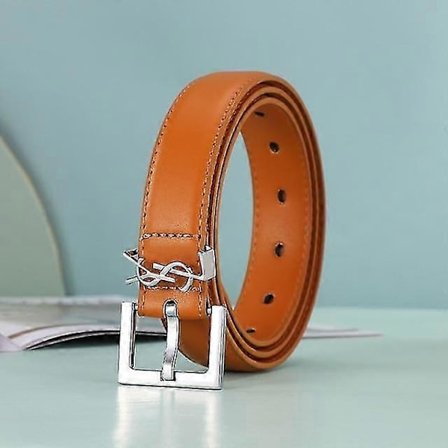 Læder Brev Bælter Glat Spænde Damebælte All-match Dame Casual Bælter Dame Mode Simpel Chic Bælter[HK]