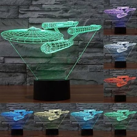 Star Trek Slagskibsstil 3D Berøringskontakt LED-lys