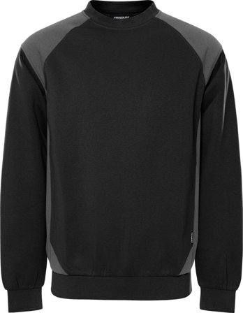 Fristads Herr Green sweatshirt 7148 GSM, Svart/Grå