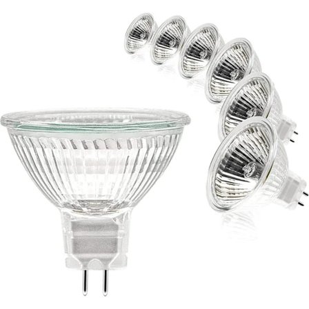 MR16 Spot Pære, 12V 20W Pære, GU5.3 Pære Dæmpbar MR16 Pære, 2-benet halogenlampe Varm Hvid 2700K, 6-pak