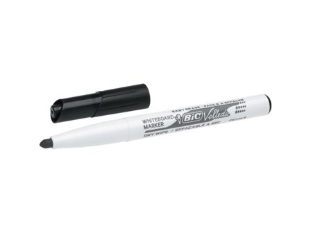 BIC VELLEDA Whiteboardpenna Velleda 1741, svart medelfin kulspets - Lyreco - Kontorsmaterial - Pennor - Whiteboardpennor - Rund spets