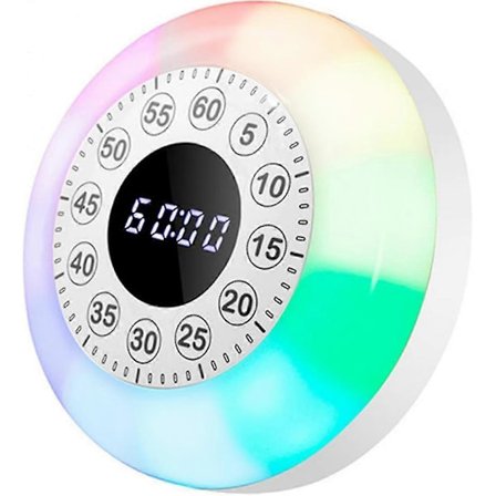 Visuel Timer med RGB Lys 60-Minutters Nedtællingstimer Genopladelig Berøringsstyring Pomodoro Timer til Børn Voksne Lydløs Køkken Timer til Hjem (FMY)