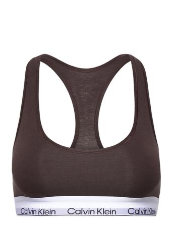 Unlined Bralette Lingerie Bras & Tops Soft Bras Tank Top Bras Brun Calvin Klein