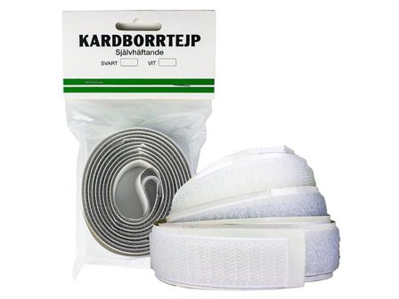 Självhäftande kardborrtejp, 1 m x 20 mm, vit - Lyreco - Kontorsmaterial - Tejp lim och häftmassa - Tejp - Övrigt