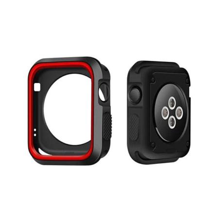 Beskyttende TPU-cover - iWatch Series 1/2/3 Svart/Röd 42mm