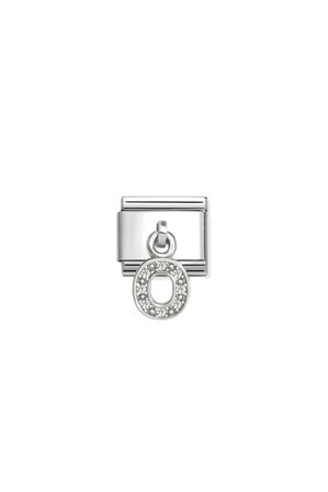 CHARMS Letter cz & 925 Sterling Silver O
