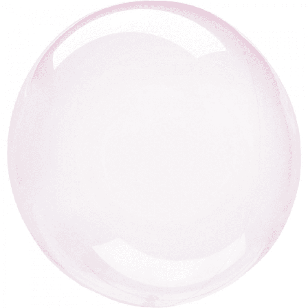 Kristallklar klotrund ballong - rosa