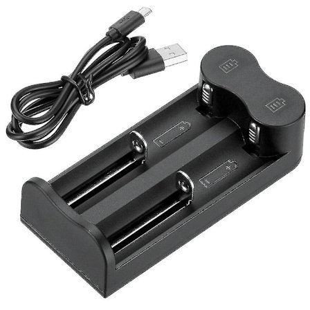 21700 26650 18650 16340 18500 32650 3.7v Oppladbart Li-ion Batteri Usb 2-Spors Lader LANG
