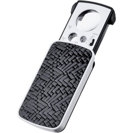 Juveler Lupe Lomme Lupe Lille Bærbar Forstørrelsesglas Smykker Lupe 30 x 60 x 90 x Forstørrelse med LED og UV Lamper (Sort)