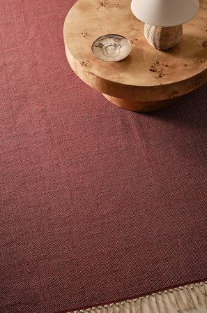 Jotex - Bomullsteppe Bomull/Bomull vinrød TONE - Kjøp Bomulls- & filleryer hos Jotex