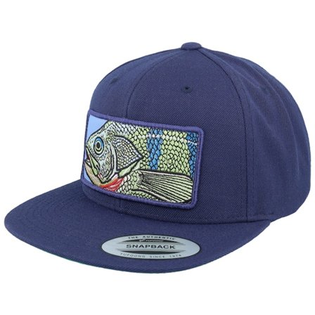 Skillfish - Blå snapback Keps - Big Perch Box Classic Navy Snapback @ Hatstore