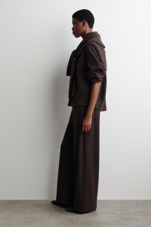 COS Women's Corduroy Wide-Leg Trousers in Brown