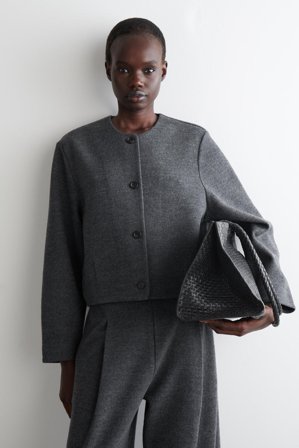 COS Femme Cardigan En Laine Mérinos Bouillie in Gris