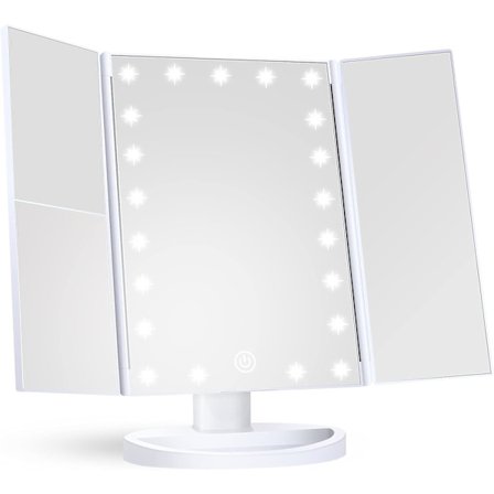 Sminke Spejl Vanity Spejl med Lys, 1x 2X 3X Forstørrelse