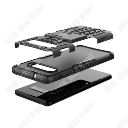 Baksida - TECH DISCOUNT - Samsung Galaxy S10+ - TPU + PC - Skydd med stöd - Enkel