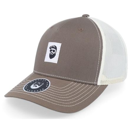 Bearded Man - Bruin trucker Cap - Cap Man Woven 112fp Split Chocolate Chip/Birch Trucker @ Hatstore