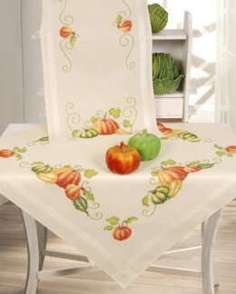 Broderikit Duk Pumpaskörd med eller utan garn - Med garn - Vervaco