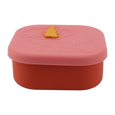 Silikon Matlåda Kylskåp Matförvaringsbehållare Portabel Luktsäker Förseglad Lunchlåda för Kontor Utomhus Rosa