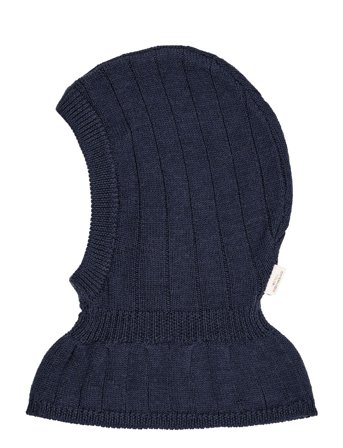 Copenhagen Colors Merino Rib Knitted Balaclava - Navy - 4-9M
