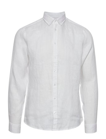 Cfanton Bd Ls Linen Shirt White Casual Friday