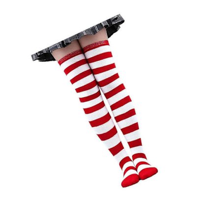 1/2/3/5 Randiga Strumpor Bekväma Lårhöga Strumpor För Maskerad