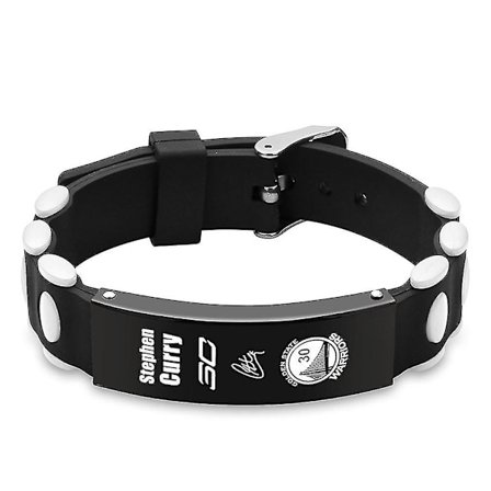 Stephen Curry Basketball Armbånd Sports Armbånd PU Armbånd Rustfritt Stål Tilhengere For Tilhengere