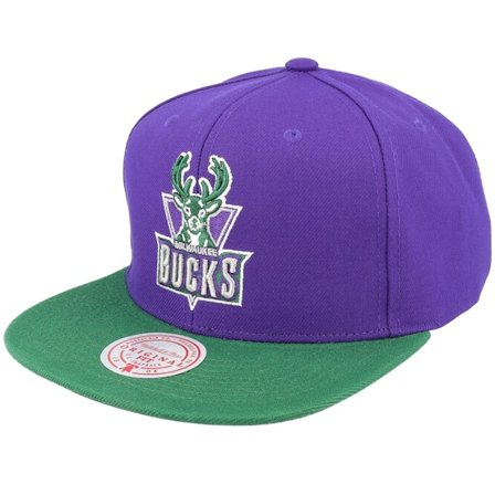 Mitchell & Ness - NBA Nachový snapback Kšiltovka - Milwaukee Bucks Core Basic Purple Snapback @ Hatstore