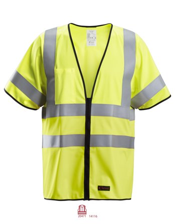 Snickers Workwear 4361 ProtecWork Vest varsel, gul S, Klær