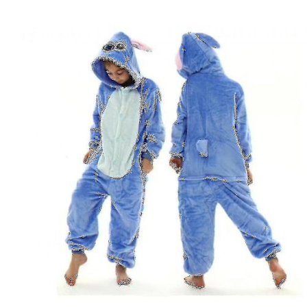 Stitch Kigurumi Lasten Yöpuvut Talvi Flanelli Lämmin Uniapuku Pojat Tytöt Eläin Onesies Haalarit