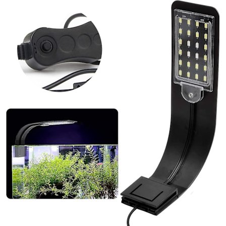 Led Super Slim Akvariebelysning Med Vitt Och Blått Ljus, 2.5a, Vit