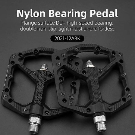 ROCKBROS Sykkelpedaler Ultralette Forseglede Lager Nylon Molybden Pedaler Holdbare Bredere Område Sykkel MTB Sykkeldel