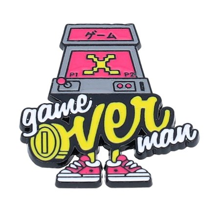 Cap Pins - Multi Zubehör - Retro Game Over Metal Enamel Pin @ Hatstore