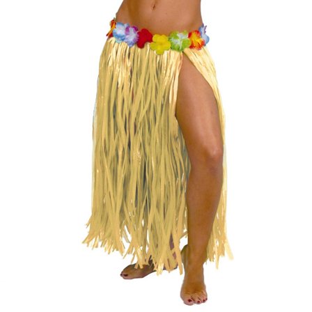 Hawaiinederdel 75 cm Gul