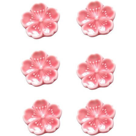 Elegant Cherry Blossom Keramiske Spisepinner Hvile Stativ Middagsskje Stativ