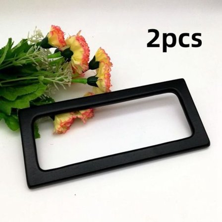 2st Träpåsar Handtag Handväska Ramar Handtag SVART - high quality