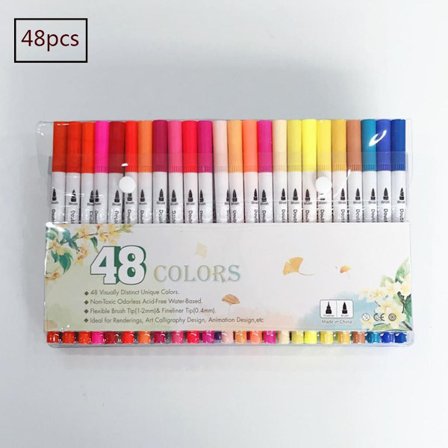 48 farver akrylmaling markører vandtæt akryl penne markør akvarel pen med KLB