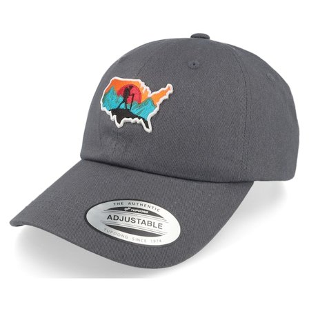 Wild Spirit - Grau adjustable Cap - America Wanderlust Dark Grey Dat Cap / Unstructured @ Hatstore
