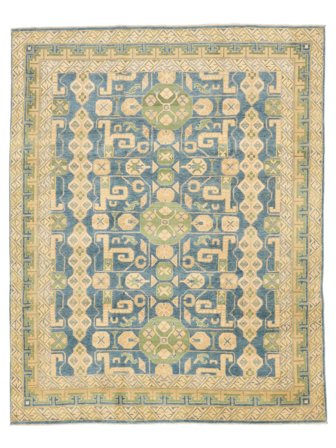 Oriental Kazak Fine Rug 244X305 Orange/Green Wool, Afghanistan