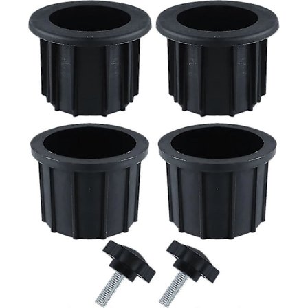 2 sæt (6 stk.) Reservedelssæt til parasolfod til terrassen, inklusive 4 stk. parasolhulring og 2 stk. håndskrueknapper, parasol [DB]