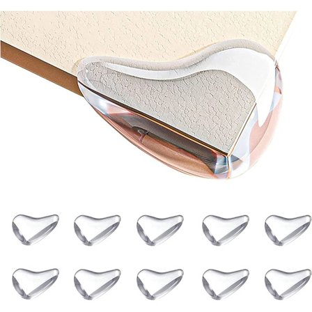 Hörnbeskydd för bord, 10 st transparenta hörn för barns bord