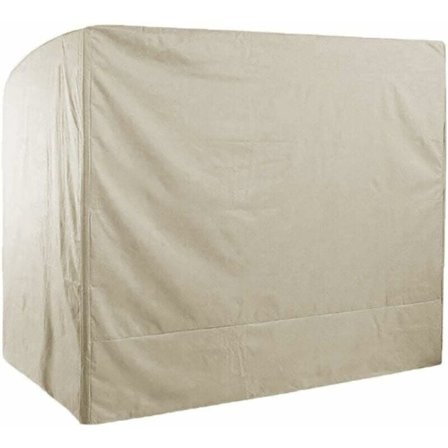Vandtæt 3-personers havestolbetræk, 220x125x175cm 210D Oxford Anti-UV havestolbetræk Udendørs havestolbeskyttelsesbetræk-Beige KLB