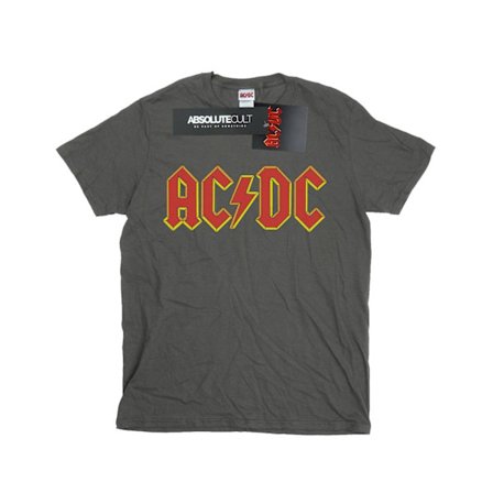 AC/DC Flickor Logotyp Bomulls T-shirt 5-6 År Kolgrå