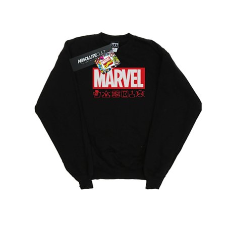 Marvel Dam/Kvinnor Logotyp Wash Care Sweatshirt L Svart